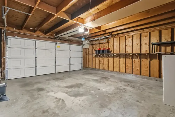a view of a garage