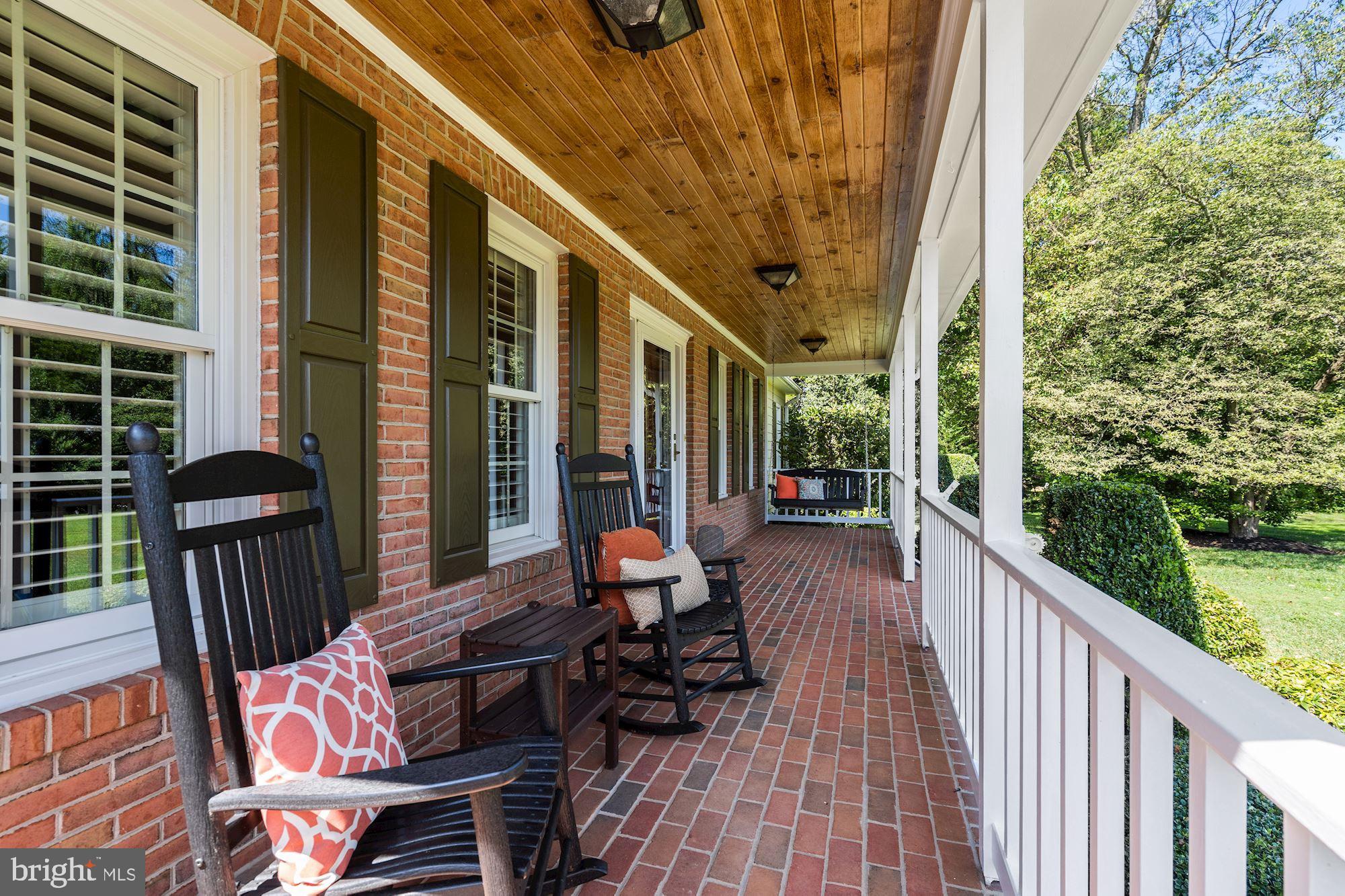 Charming brick front patio