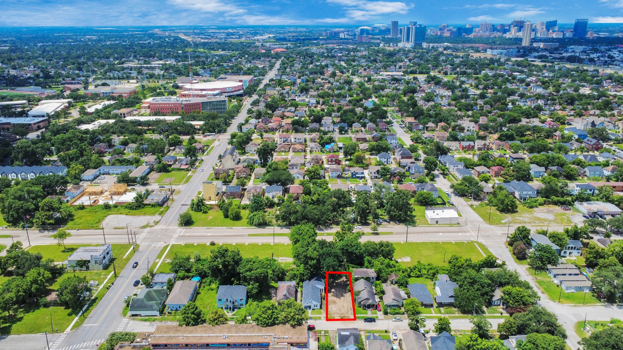2828 Winbern Street Houston, TX 77004 - Photo 7 of 11 an aerial view of residential houses with city and green space