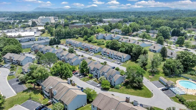 an aerial view of multiple house