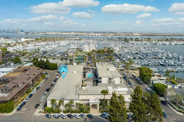 an aerial view of a city