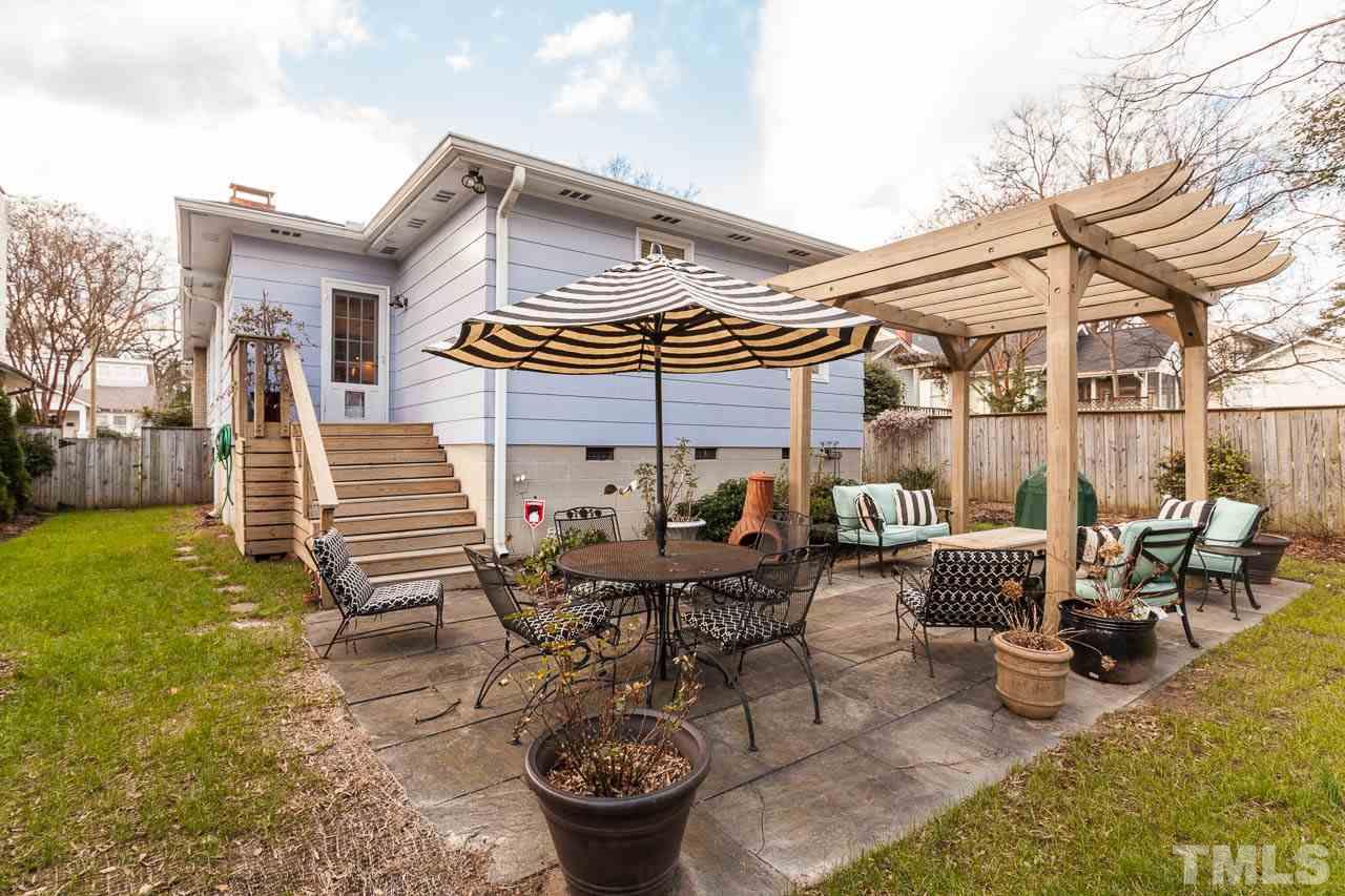 1702 Dare Street Raleigh, NC 27608 - Photo 21 of 25 a view of a patio with chairs and tables
