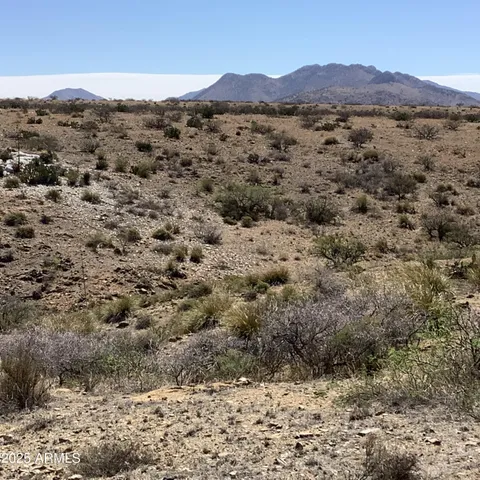 a view of a large window with mountains in the background