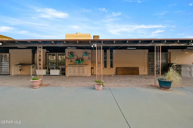 a view of a house with a patio