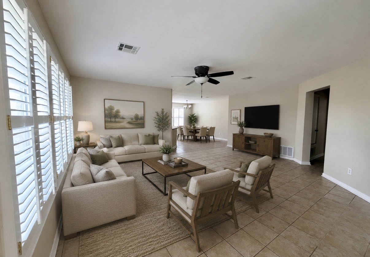 1148 Amberwood Loop Kyle, TX 78640 - Photo 2 of 20 a living room with furniture and a flat screen tv