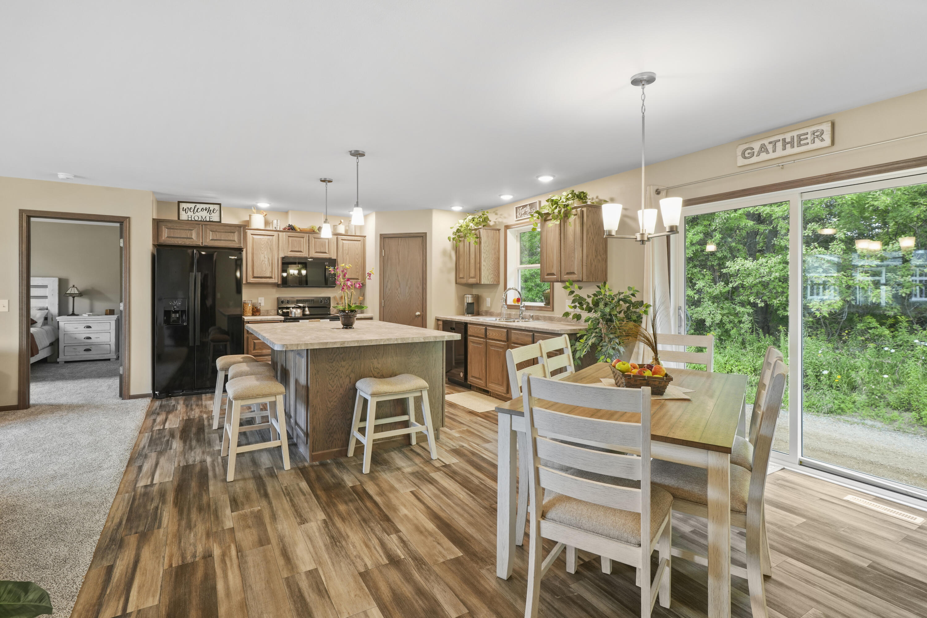 1296 Bluff Road Whitewater, WI 53190 - Photo 8 of 17 Open Concept Kitchen/Dining