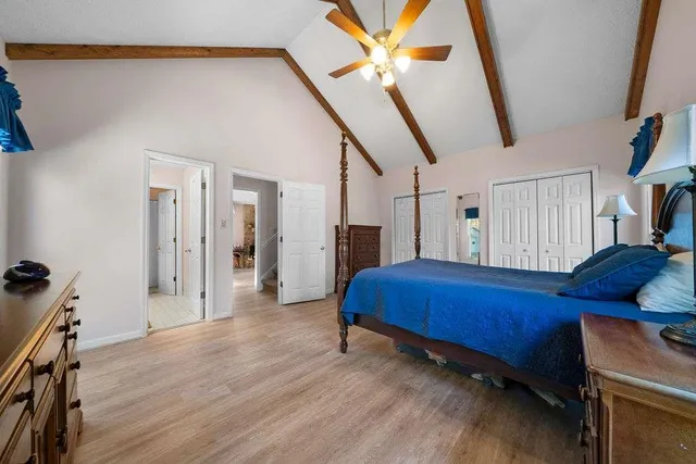 a room with furniture and a wooden floor