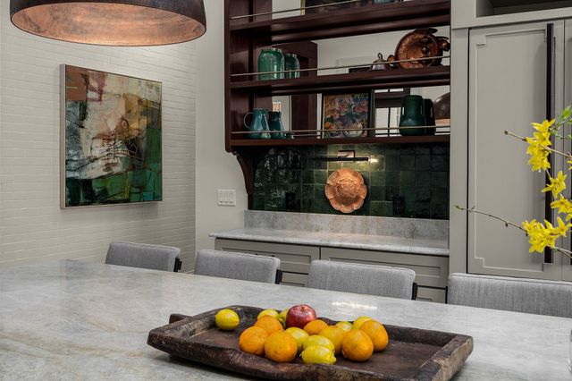 a dining table tennis table and chairs in it