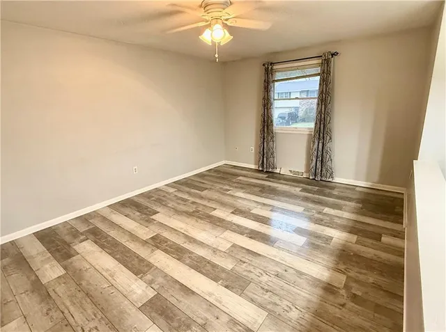 a view of a livingroom with a window
