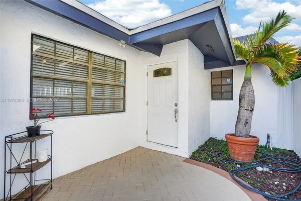 a house view with a seating space