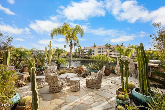 a view of outdoor space with seating area