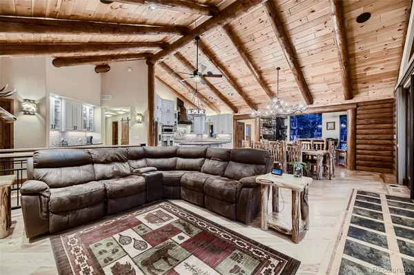 a kitchen with lots of counter top space