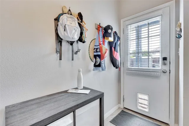 a view of a hallway with window