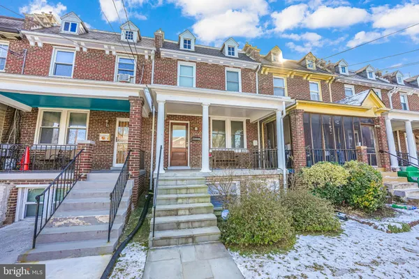 front view of a brick house
