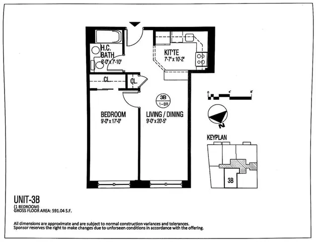$520,000 | 268 Bay Ridge Avenue, Unit 3B | Bay Ridge