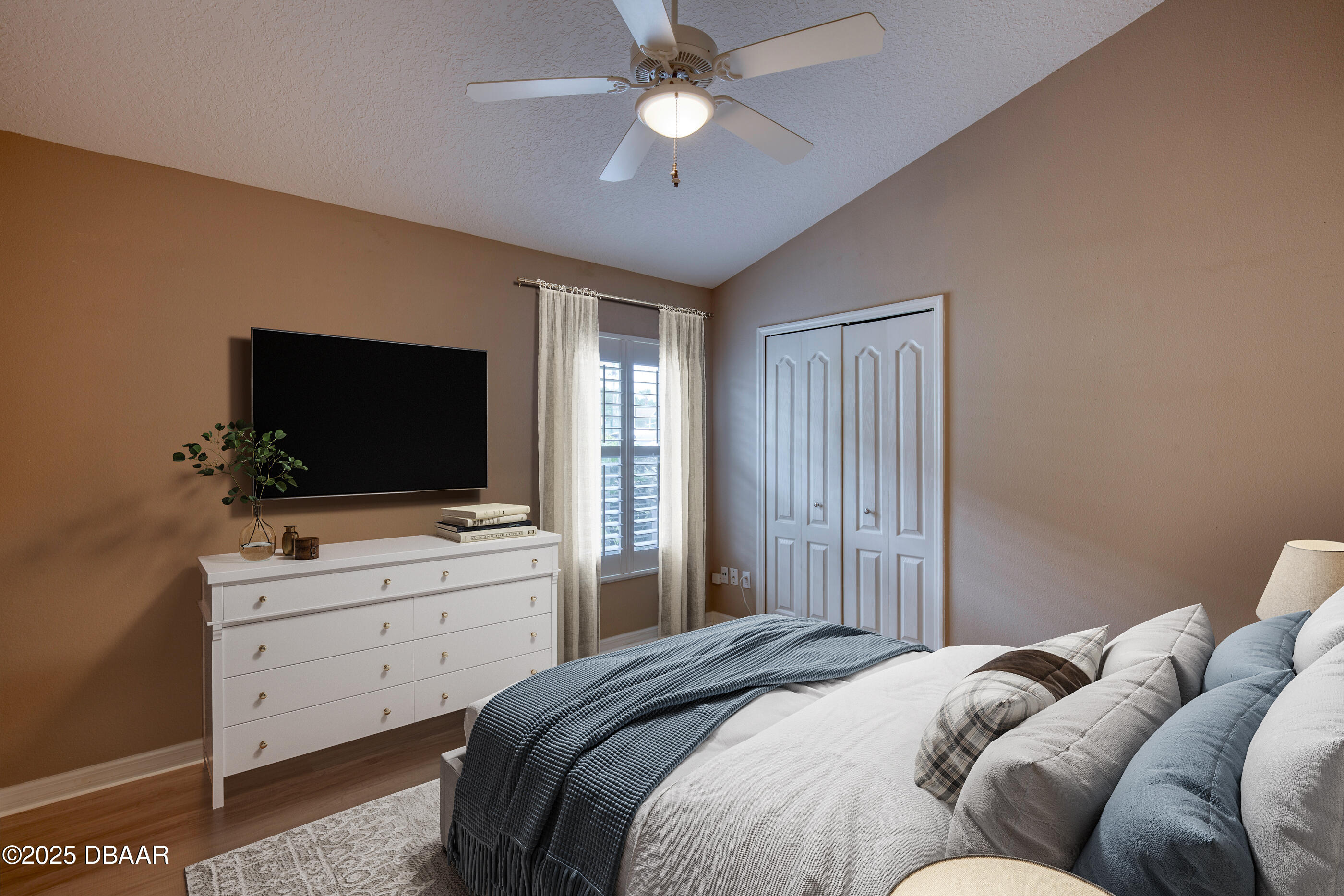 38 Lake Walden Trail Ormond Beach, FL 32174 - Photo 30 of 72 a bedroom with a bed and a flat screen tv