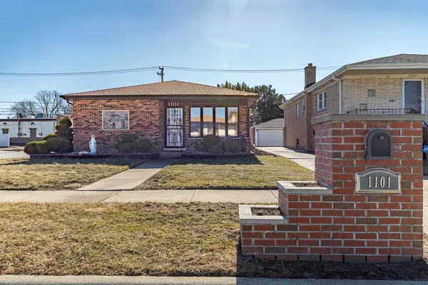 a front view of a house