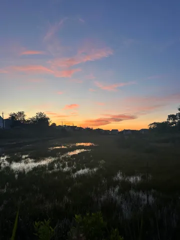 a view of lake with green space