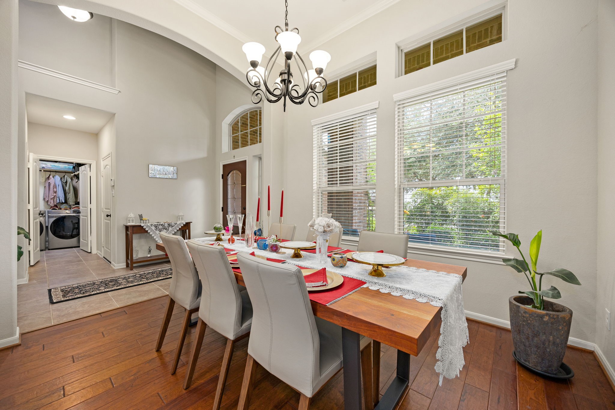 22 South Marshside Place Spring, TX 77389 - Photo 8 of 43 a view of a dining room with furniture window and wooden floor