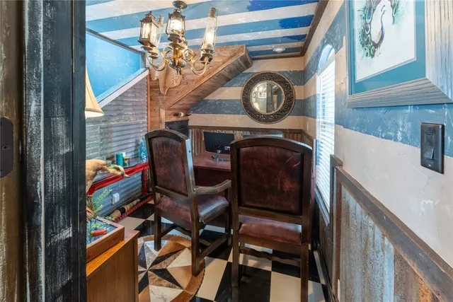 a view of a hallway with washer and dryer