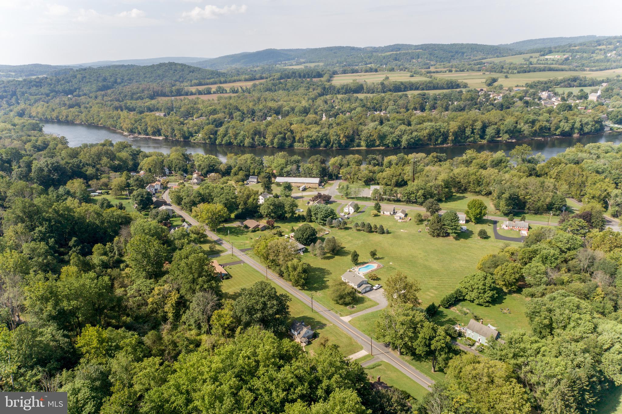 54 Mt Joy Road Milford, NJ 08848 - Photo 43 of 43 Aerial Photo showing the Home and Delaware River