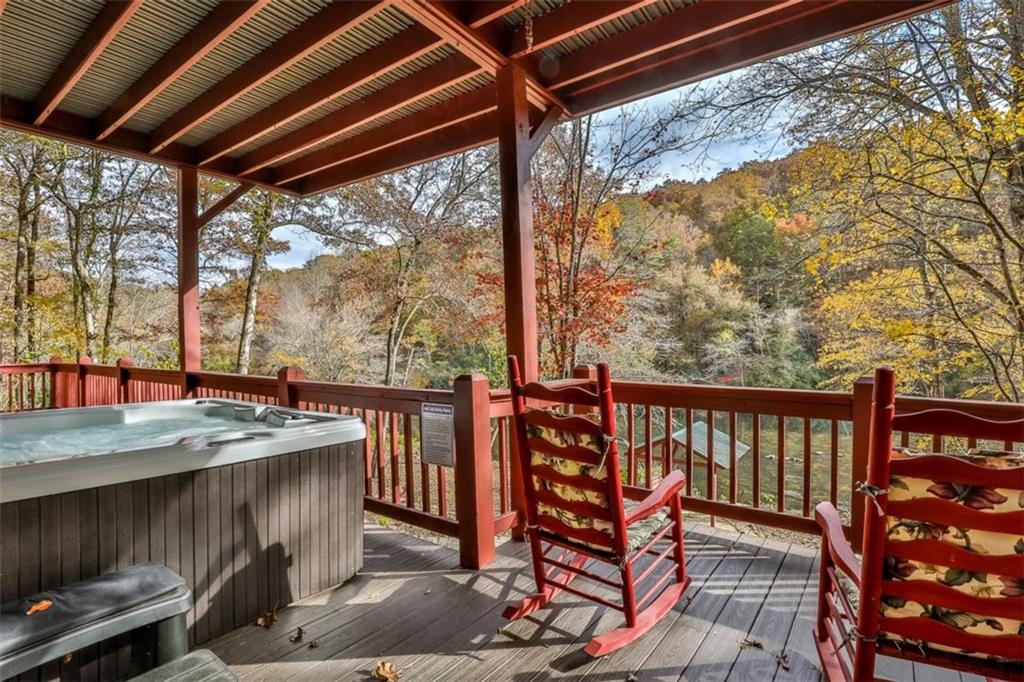 178 Novena Court Ellijay, GA 30540 - Photo 61 of 88 a view of a balcony with furniture