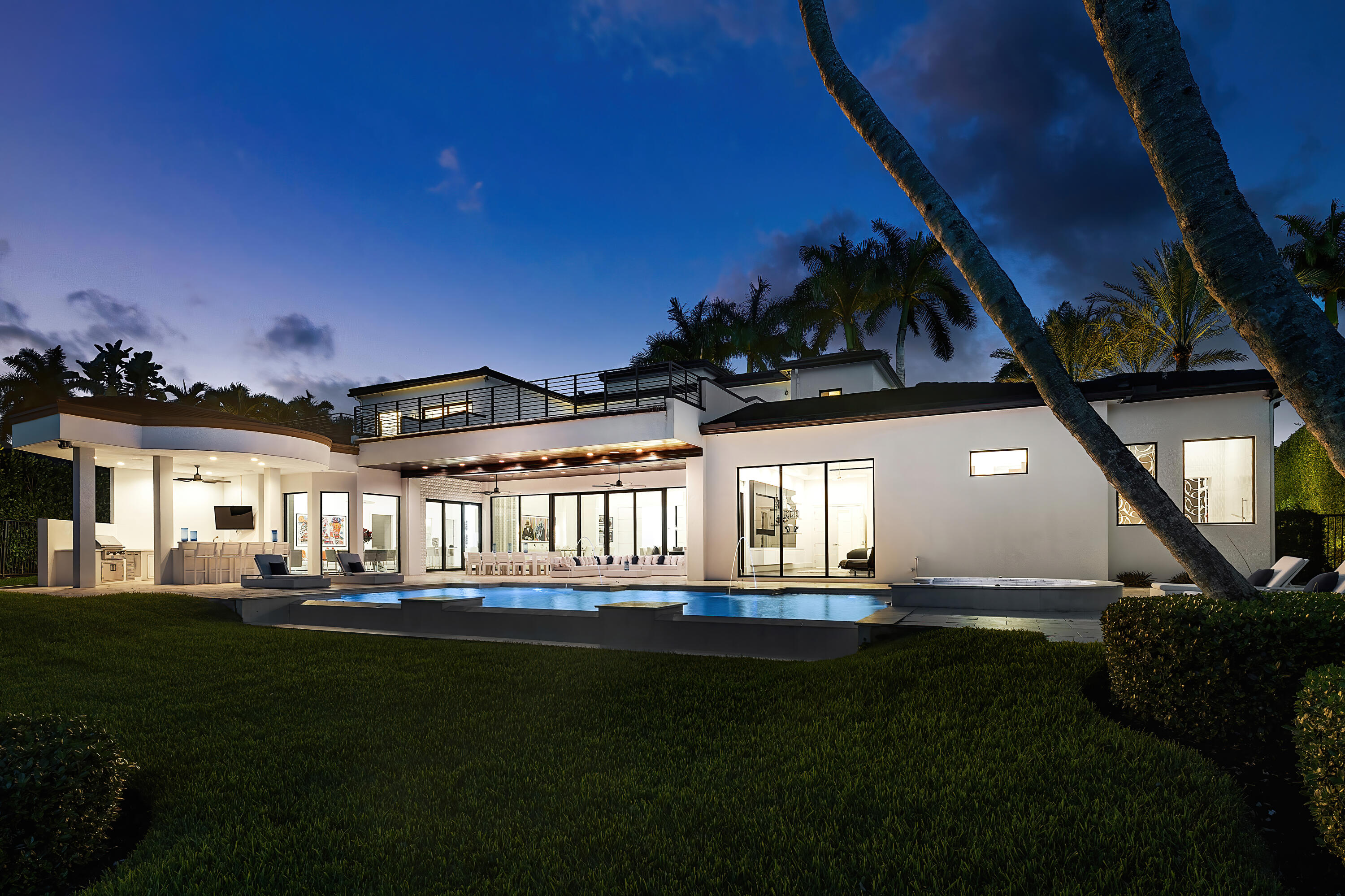 17096 Northway Circle Boca Raton, FL 33496 - Photo 81 of 144 Exterior Back - Dusk