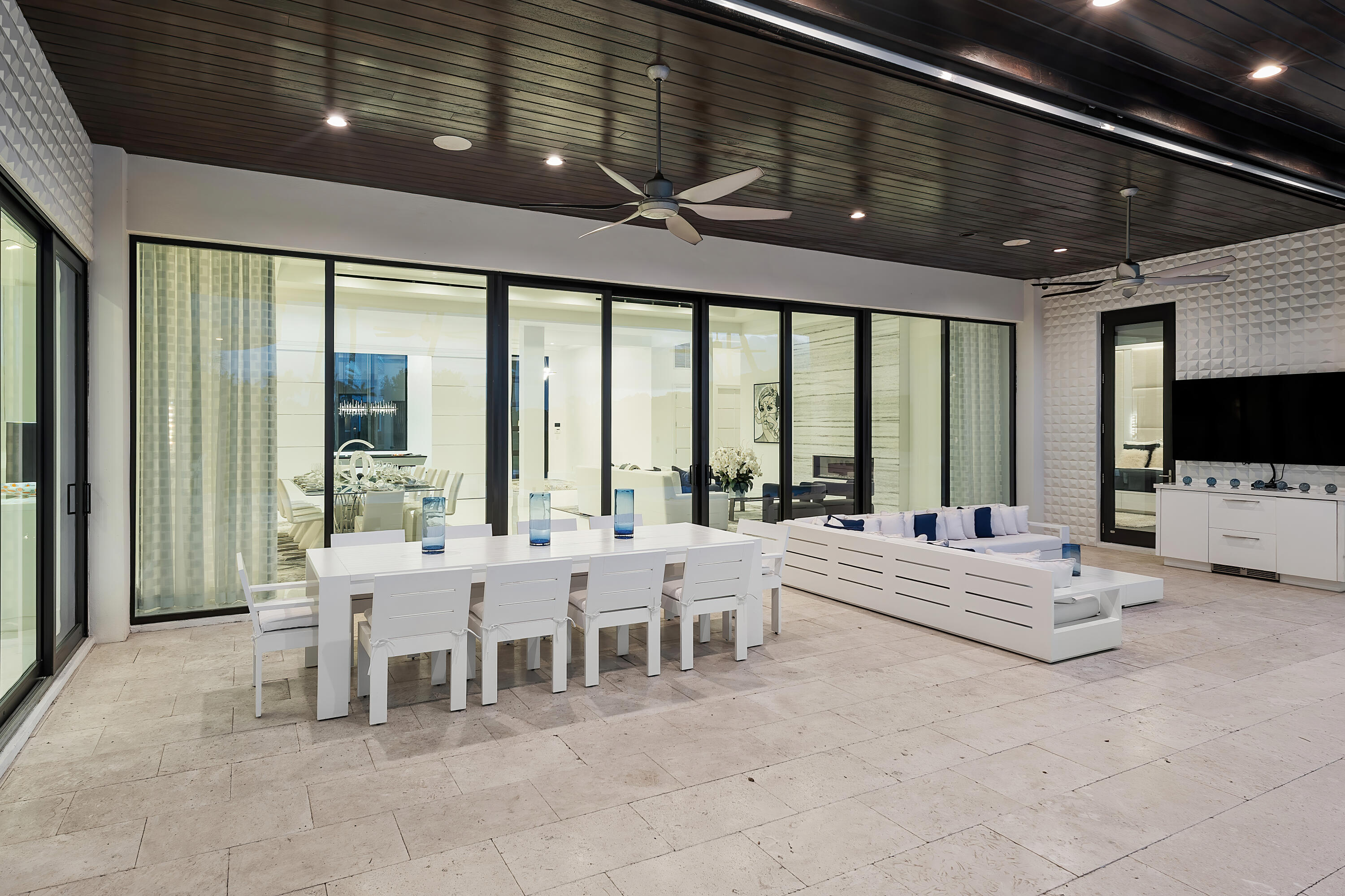 17096 Northway Circle Boca Raton, FL 33496 - Photo 87 of 144 Covered Patio - Dusk