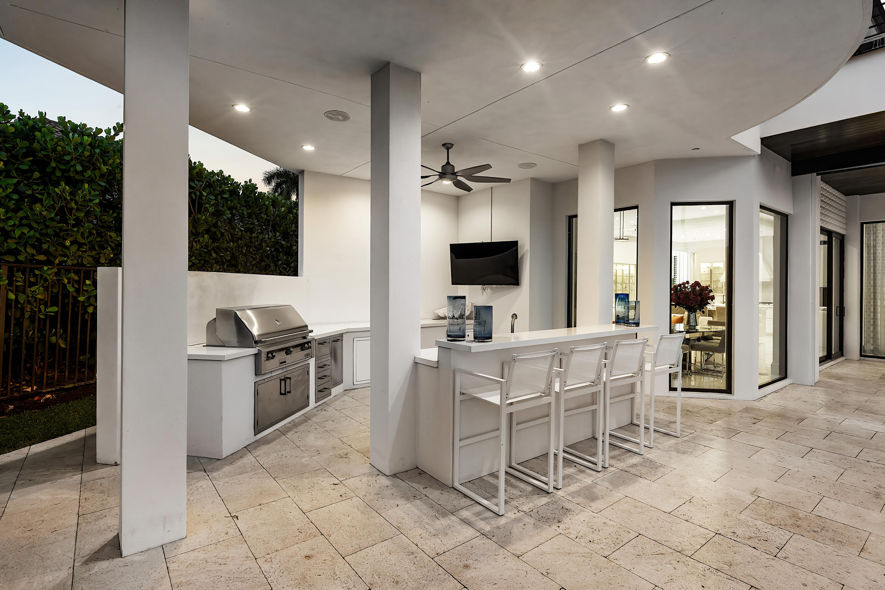 17096 Northway Circle Boca Raton, FL 33496 - Photo 89 of 144 Summer Kitchen / BBQ Area - Dusk