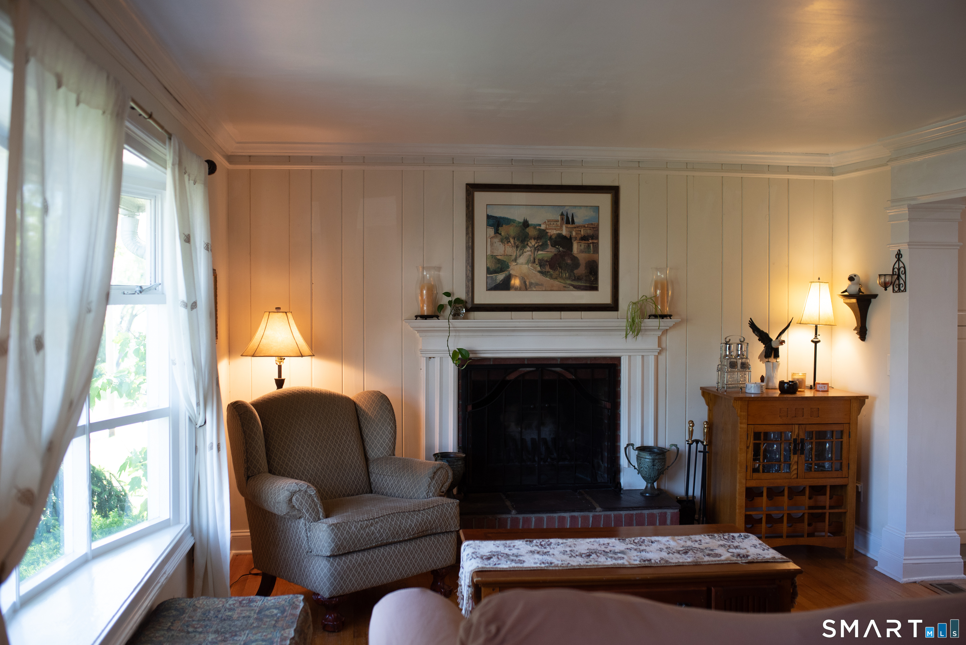 781 Tunxis Hill Road Fairfield, CT 06825 - Photo 5 of 20 Open concept LIving room with fireplace