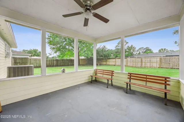 a view of outdoor space with seating area