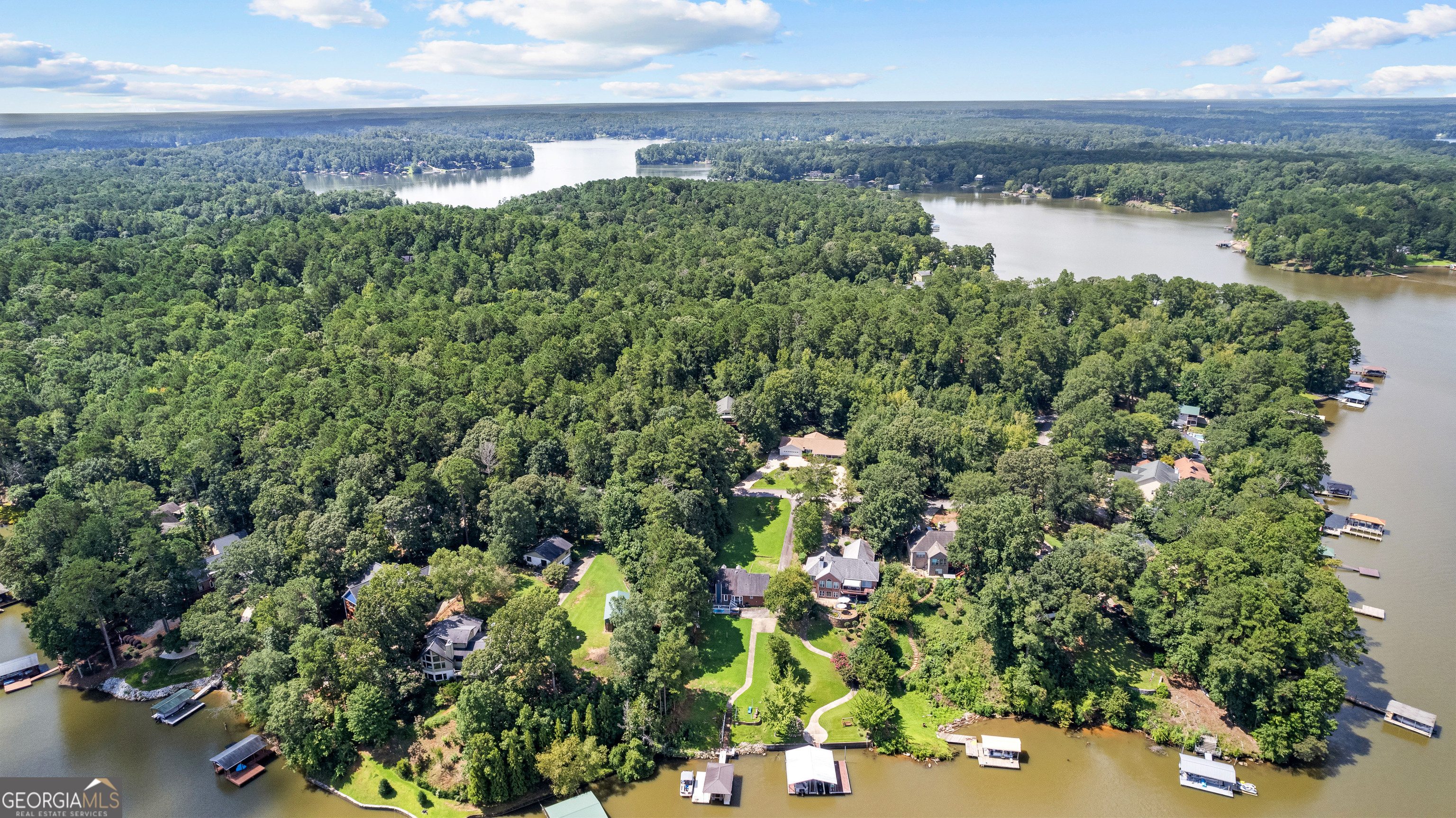 329 Chickadee Court Monticello, GA 31064 - Photo 57 of 59 an aerial view of a houses with outdoor space and trees all around