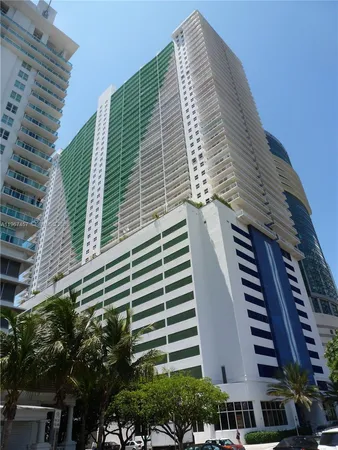 a view of a tall building