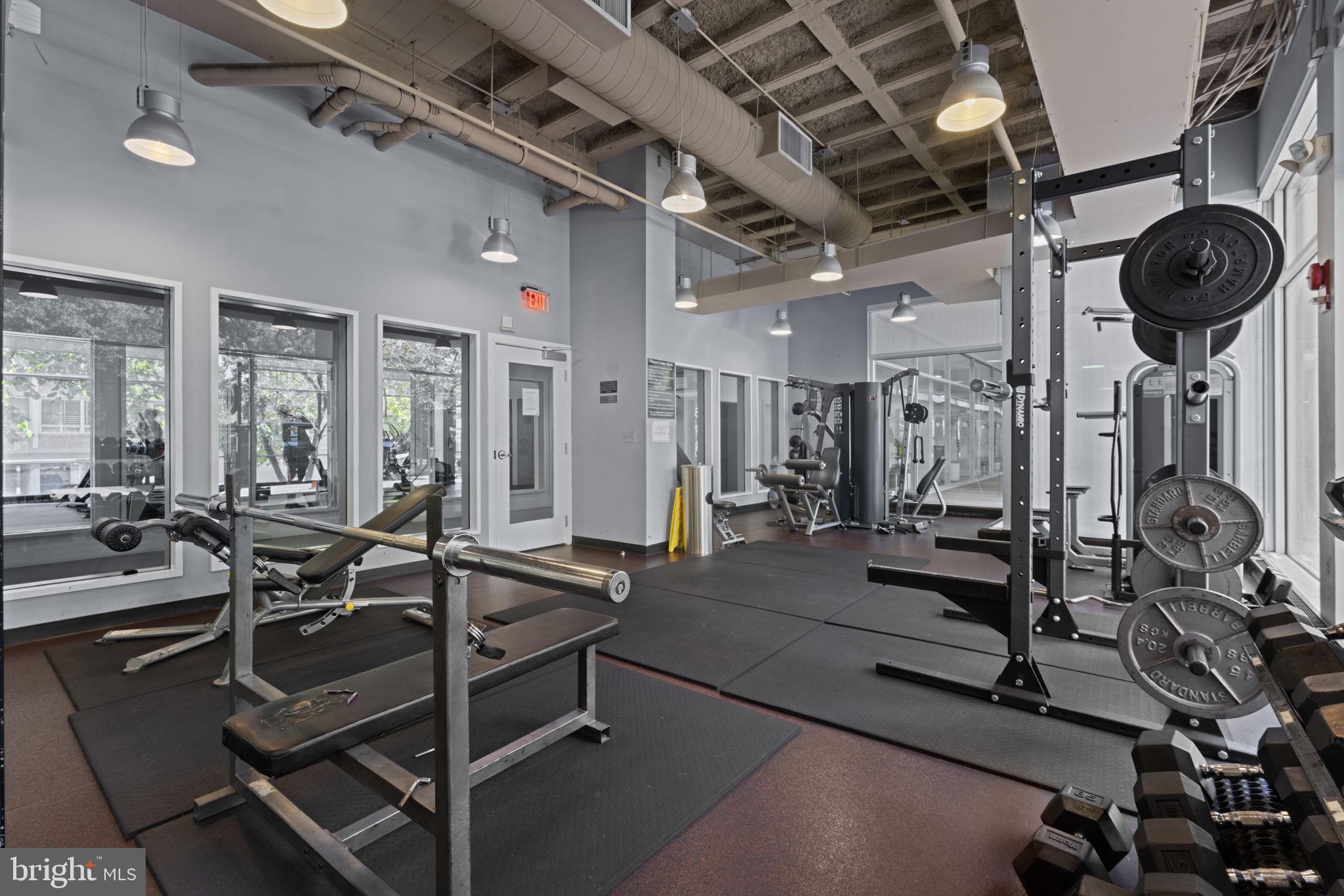 355 I Street Southwest, Unit S104 Washington, DC 20024 - Photo 29 of 64 a view of a room with gym equipment