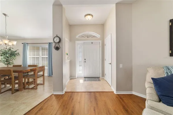 a view of livingroom with furniture and wooden floor
