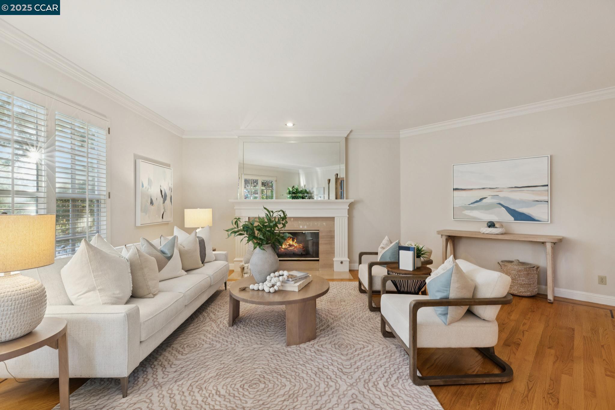 788 Woodwind Place Walnut Creek, CA 94598 - Photo 7 of 48 a living room with furniture and a fireplace