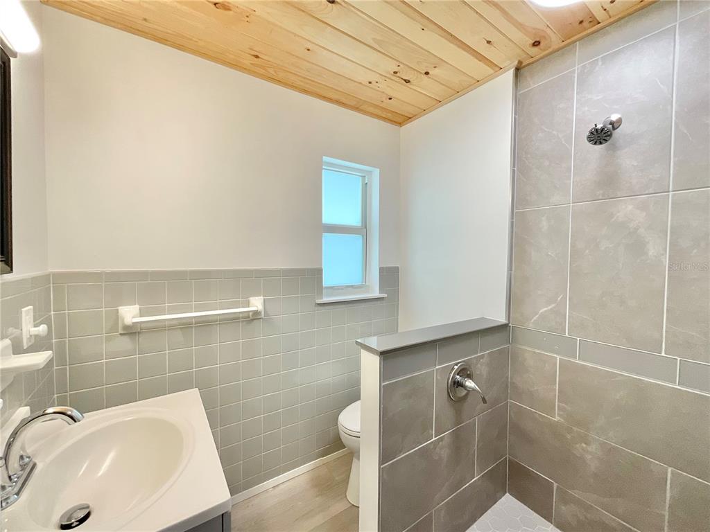 1290 Michigan Boulevard Dunedin, FL 34698 - Photo 33 of 45 a bathroom with a sink a toilet and shower