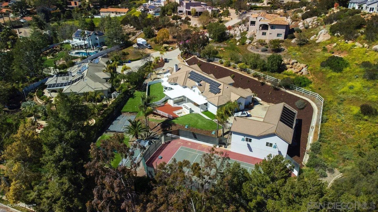 17035 Edina Court Poway, CA 92064 - Photo 1 of 52 an aerial view of residential house with outdoor space and trees all around