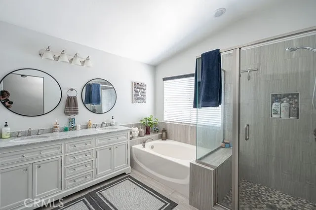 a view of a swimming pool with an outdoor space and seating area