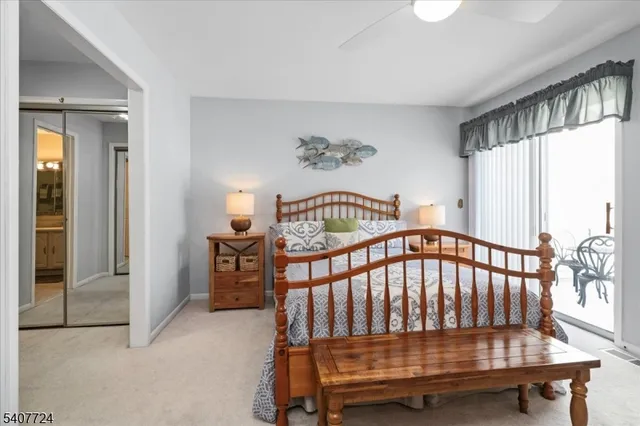 a bedroom with a window