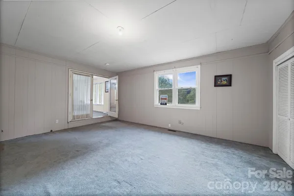 an empty room with a window