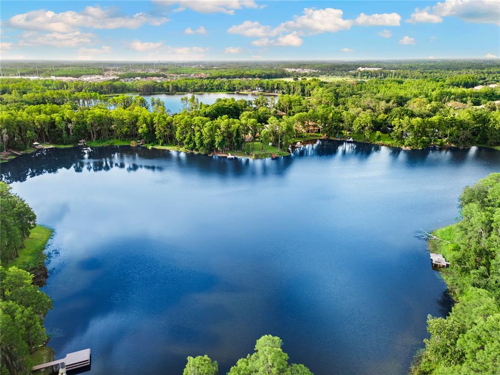 3663 Berger Road Lutz, FL 33548 - Photo 5 of 65 a view of a lake with a houses