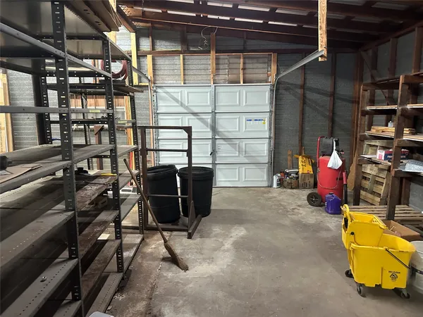 a view of a storage room with washer and dryer