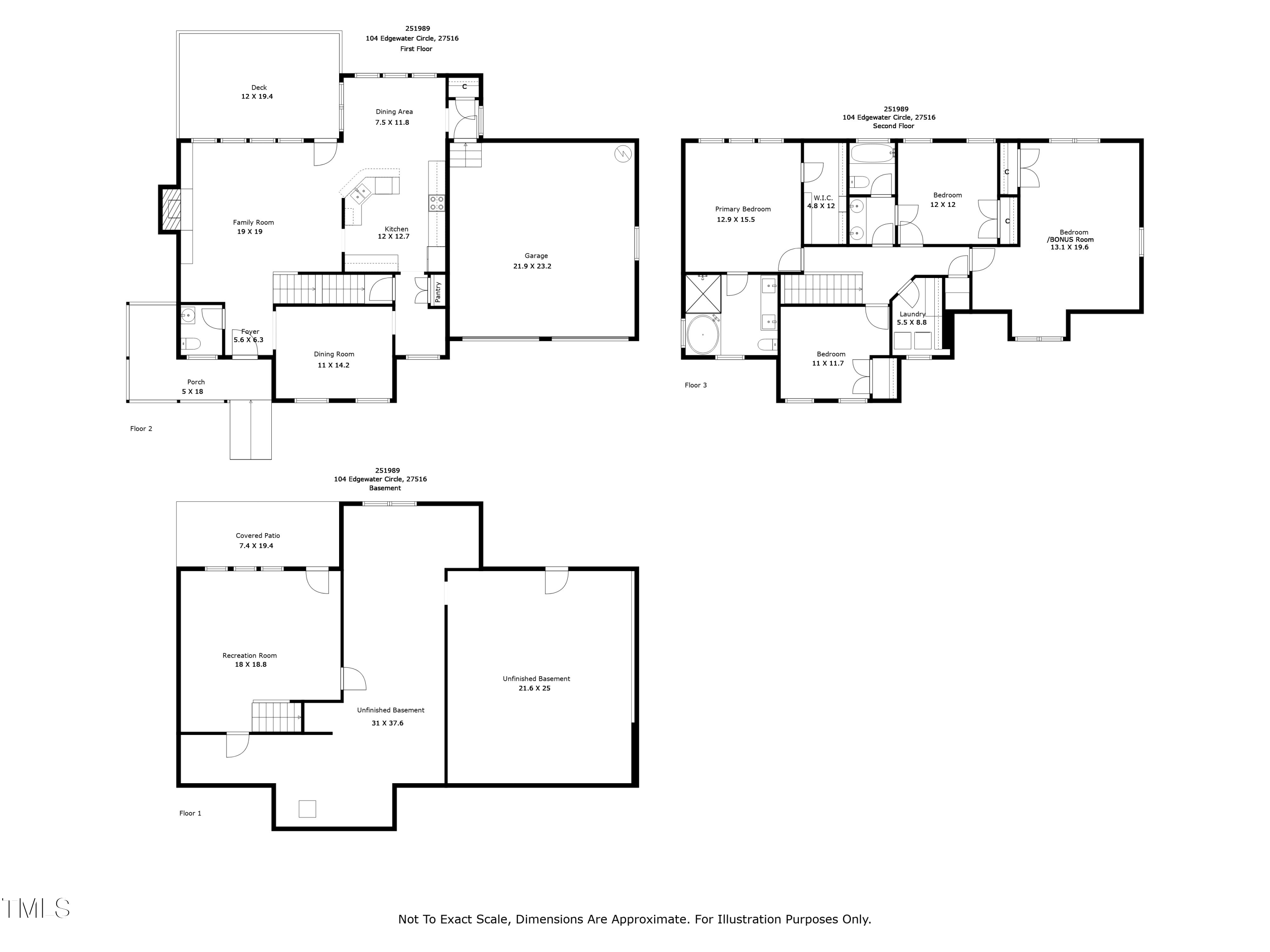 104 Edgewater Circle Chapel Hill, NC 27516 - Photo 4 of 4 a picture of floor plan