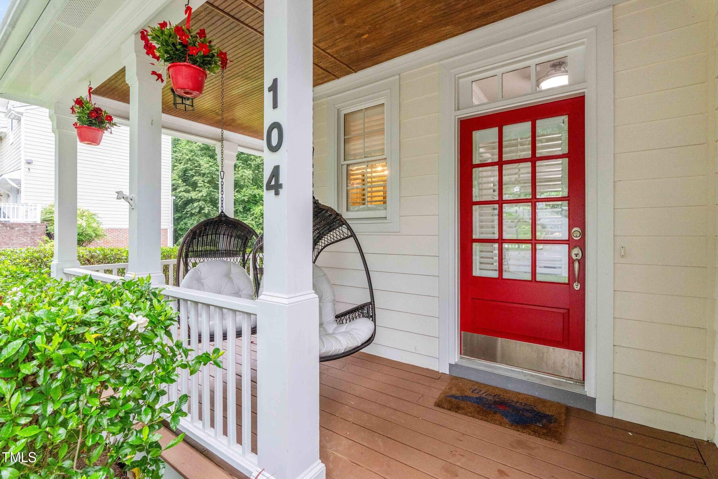 104 Edgewater Circle Chapel Hill, NC 27516 - Photo 3 of 4 a view of front door and porch