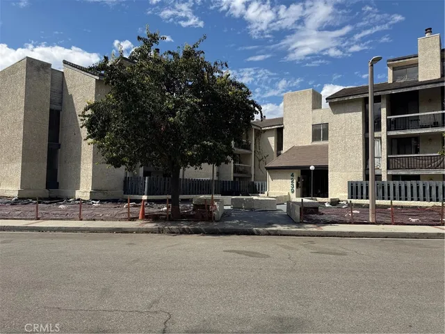 a view of a street with houses