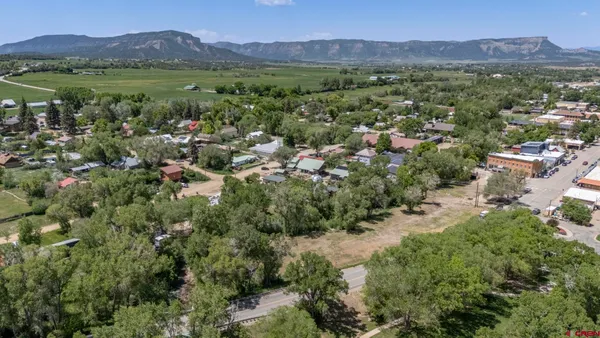 a view of a lush green hillside and houses