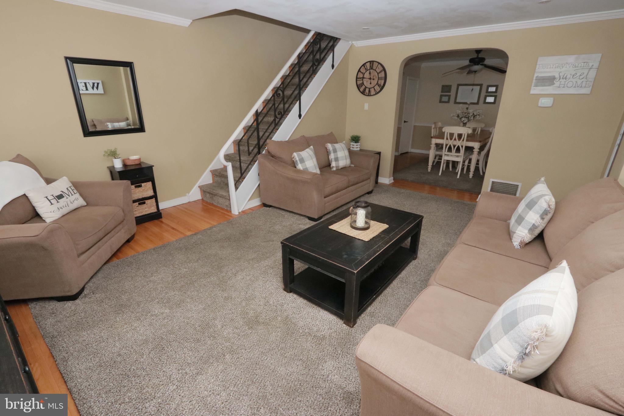 8134 Revere Street Philadelphia, PA 19152 - Photo 19 of 49 a living room with furniture and wooden floor