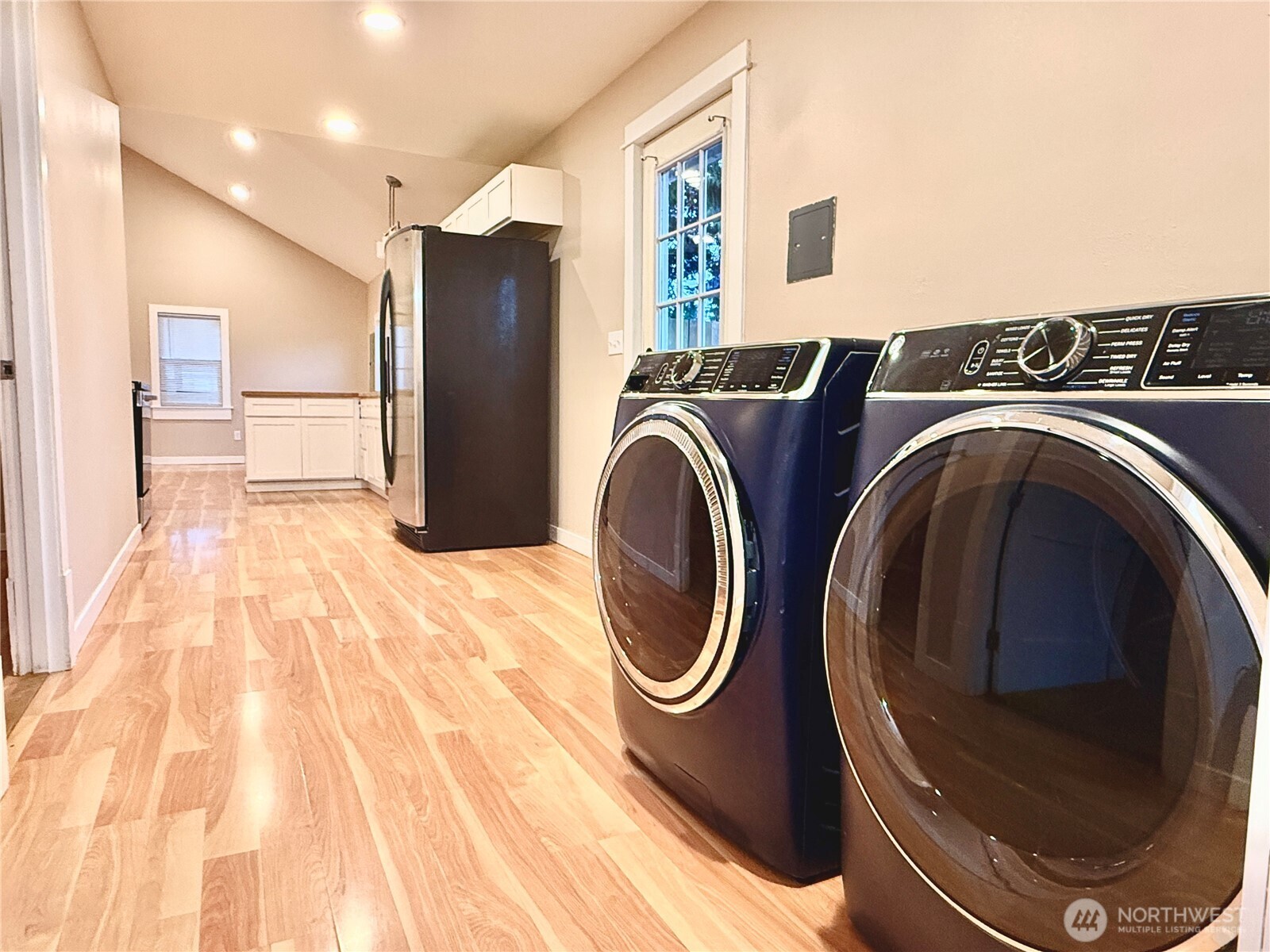 1010 Talcott Street Sedro-Woolley, WA 98284 - Photo 16 of 27 a view of a bathroom with washing machine and dryer