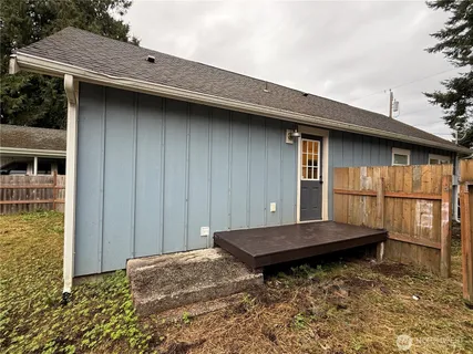 a backyard of a house